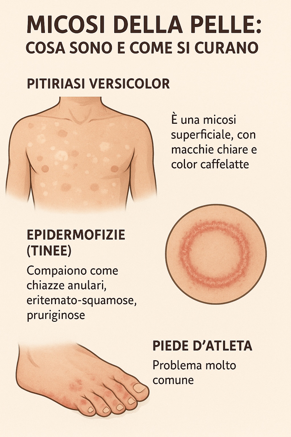 Micosi della pelle: sintomi e trattamento